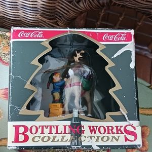 COCA-COLA bottling works collection Christmas ornament,  reindeer  elf